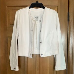 Minimalist White Jean Jacket